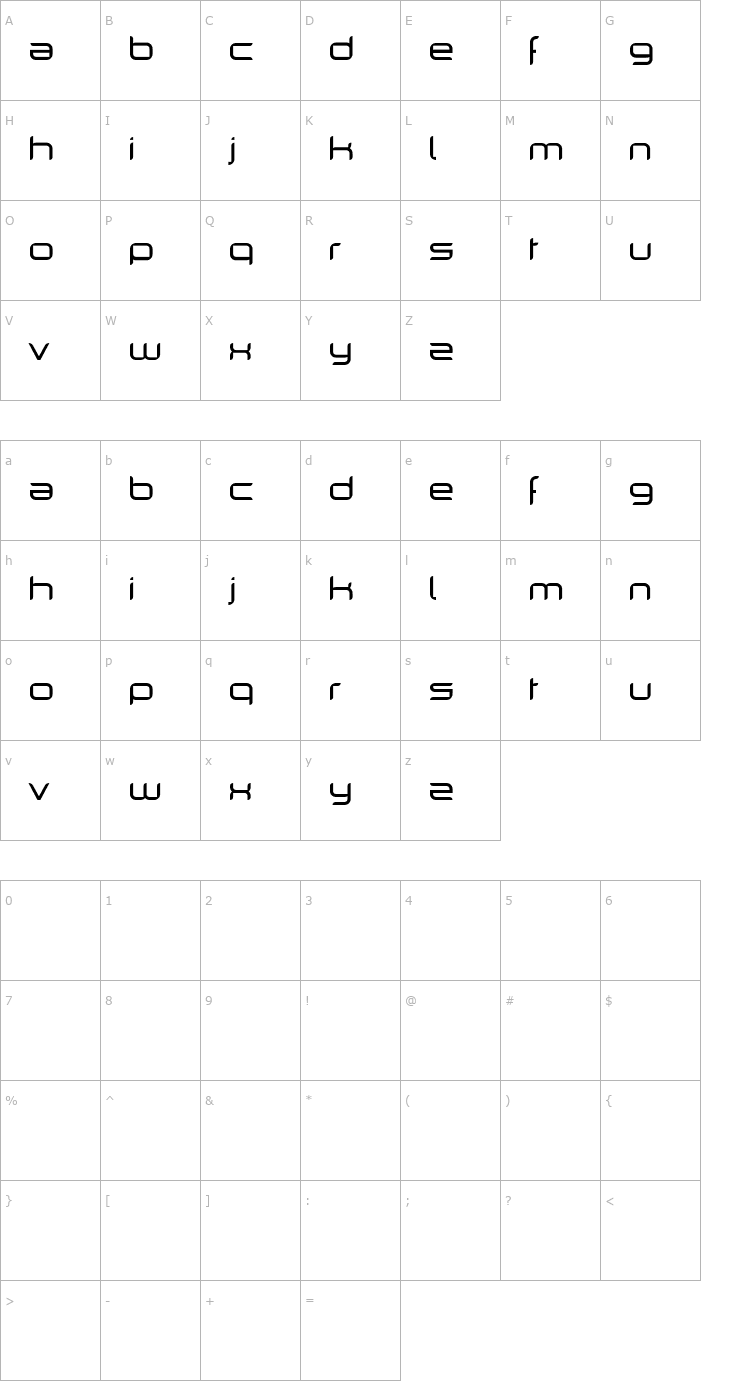 Character Map Cilogie Font