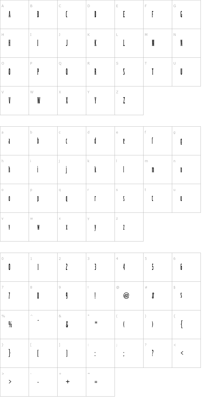 Character Map Cinderella-Regular Font