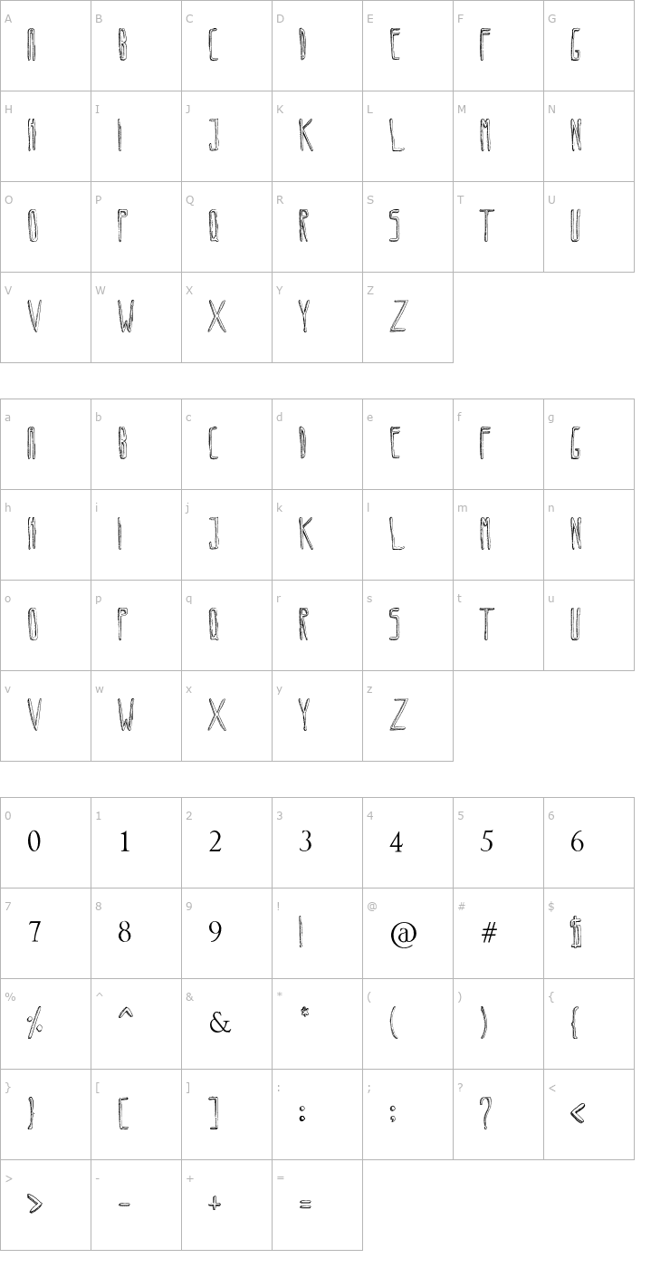 Character Map Circoex Font