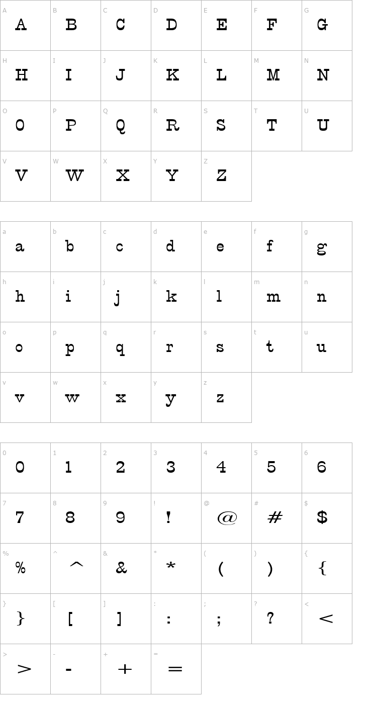 Character Map CircusExtended Font