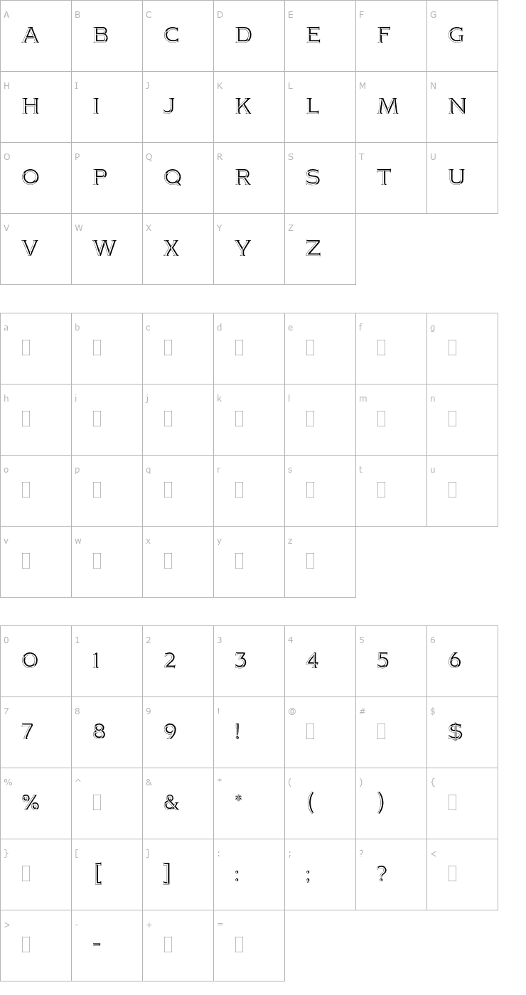 Character Map CitationPlain Font