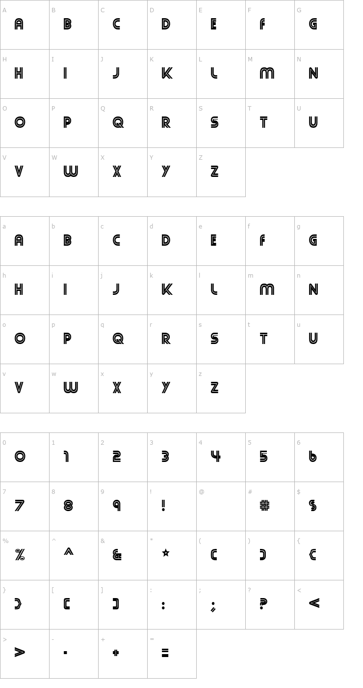 Character Map CNN Font