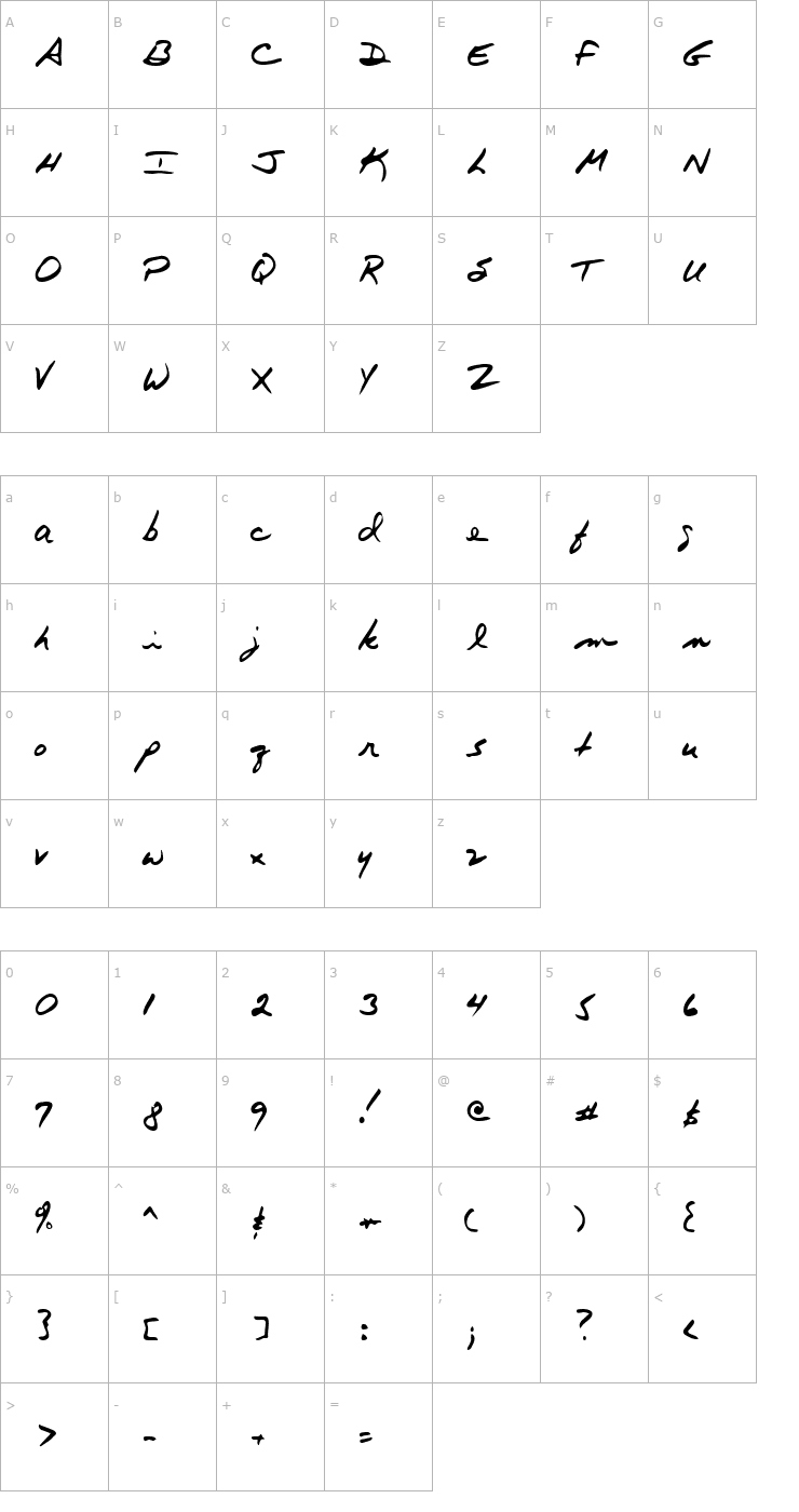 Character Map Cobb Regular Font