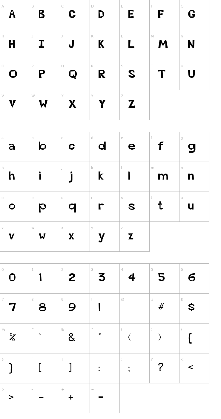 Character Map Cocktails Font