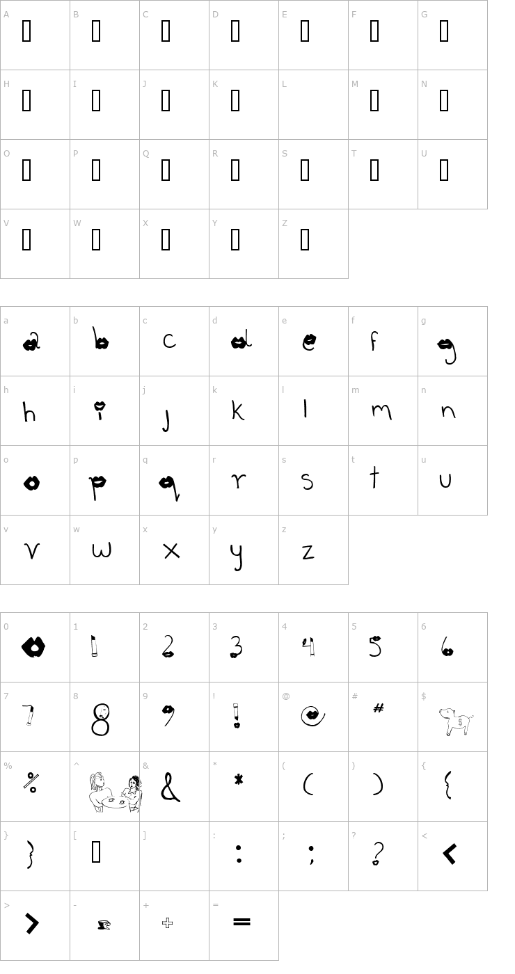 Character Map coffee talk 1 Font