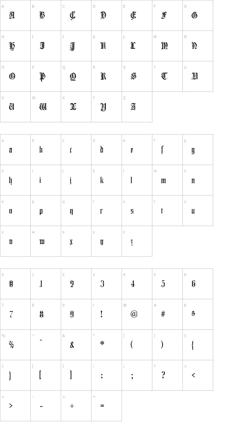 Character Map Colchester Black Font