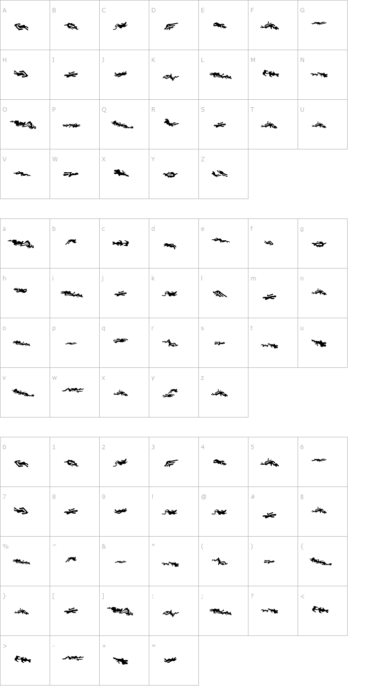 Character Map Combo Font