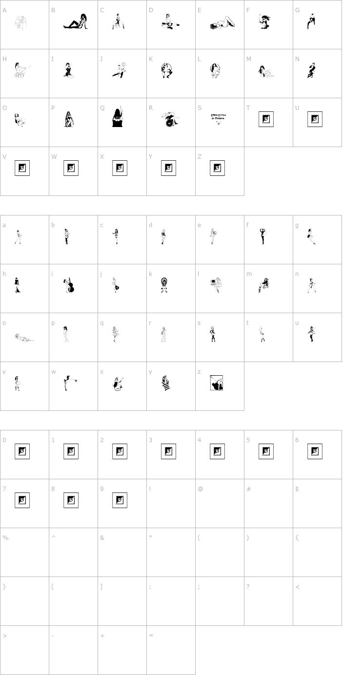 Character Map Comix Cuties Font