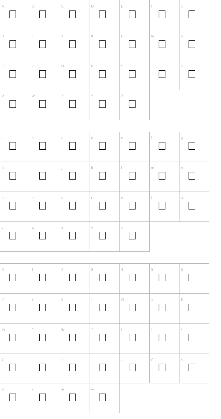 Character Map CommonDingbats Regular Font