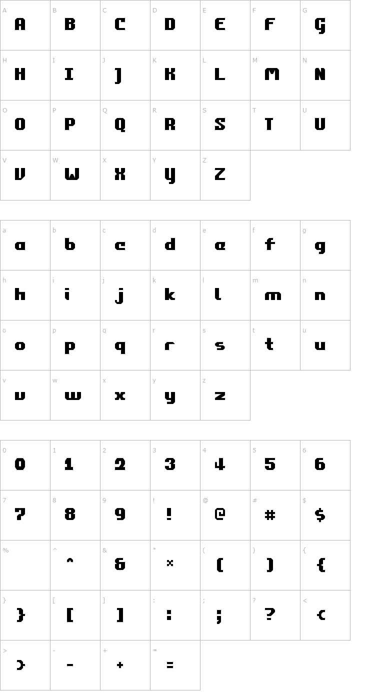 Character Map Commonwealth2 Font
