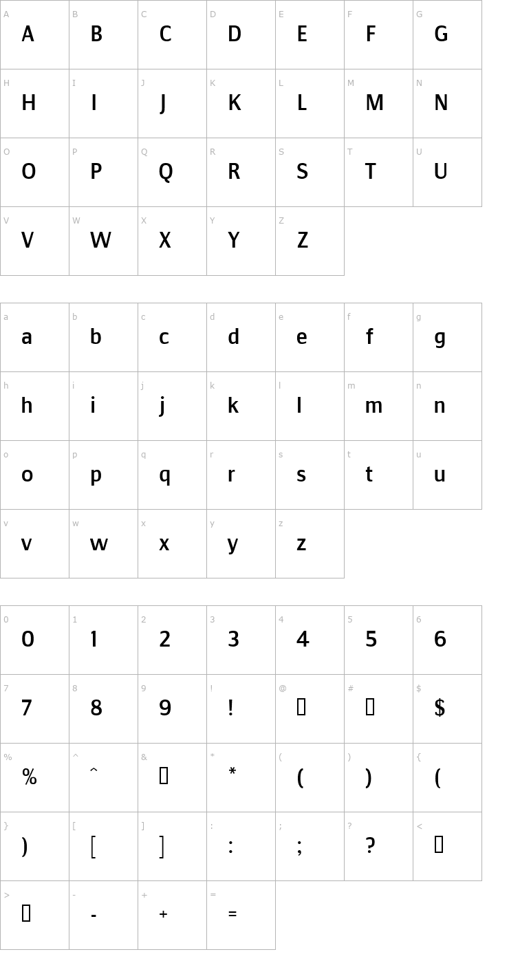 Character Map Communist Sans Font