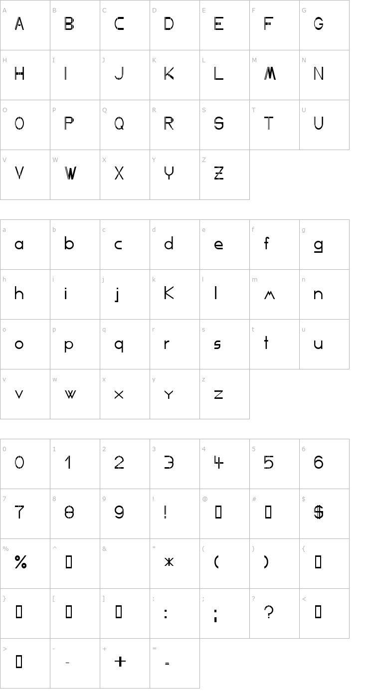 Character Map Competent Font