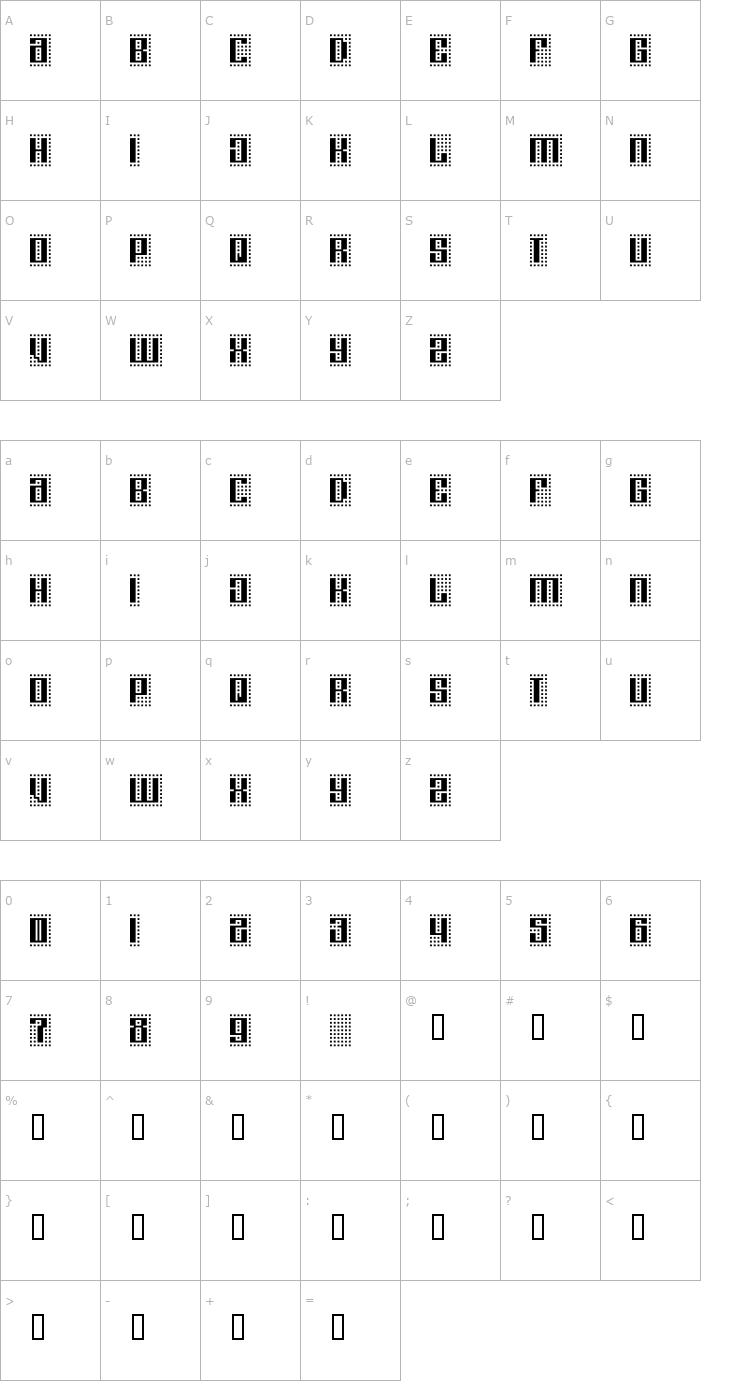 Character Map ComputerAmok Font