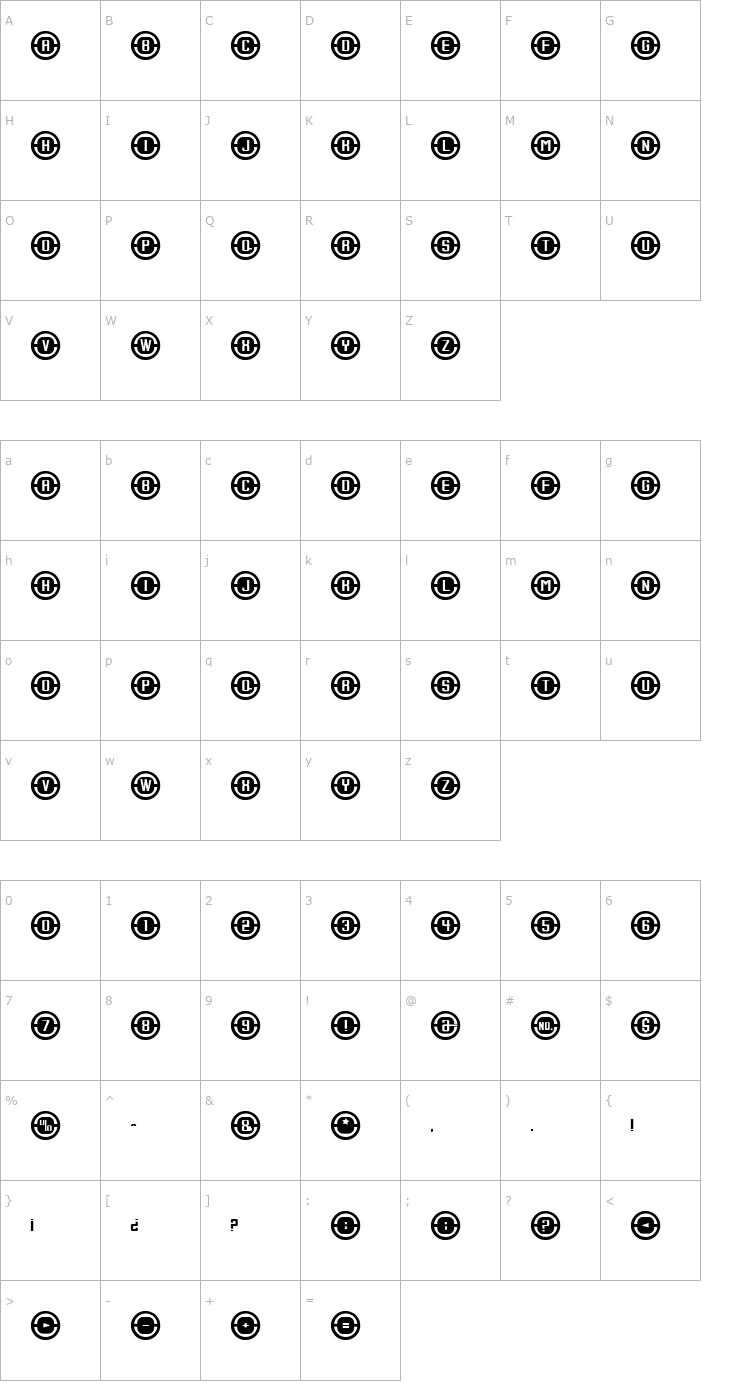 Character Map Console Relay Font