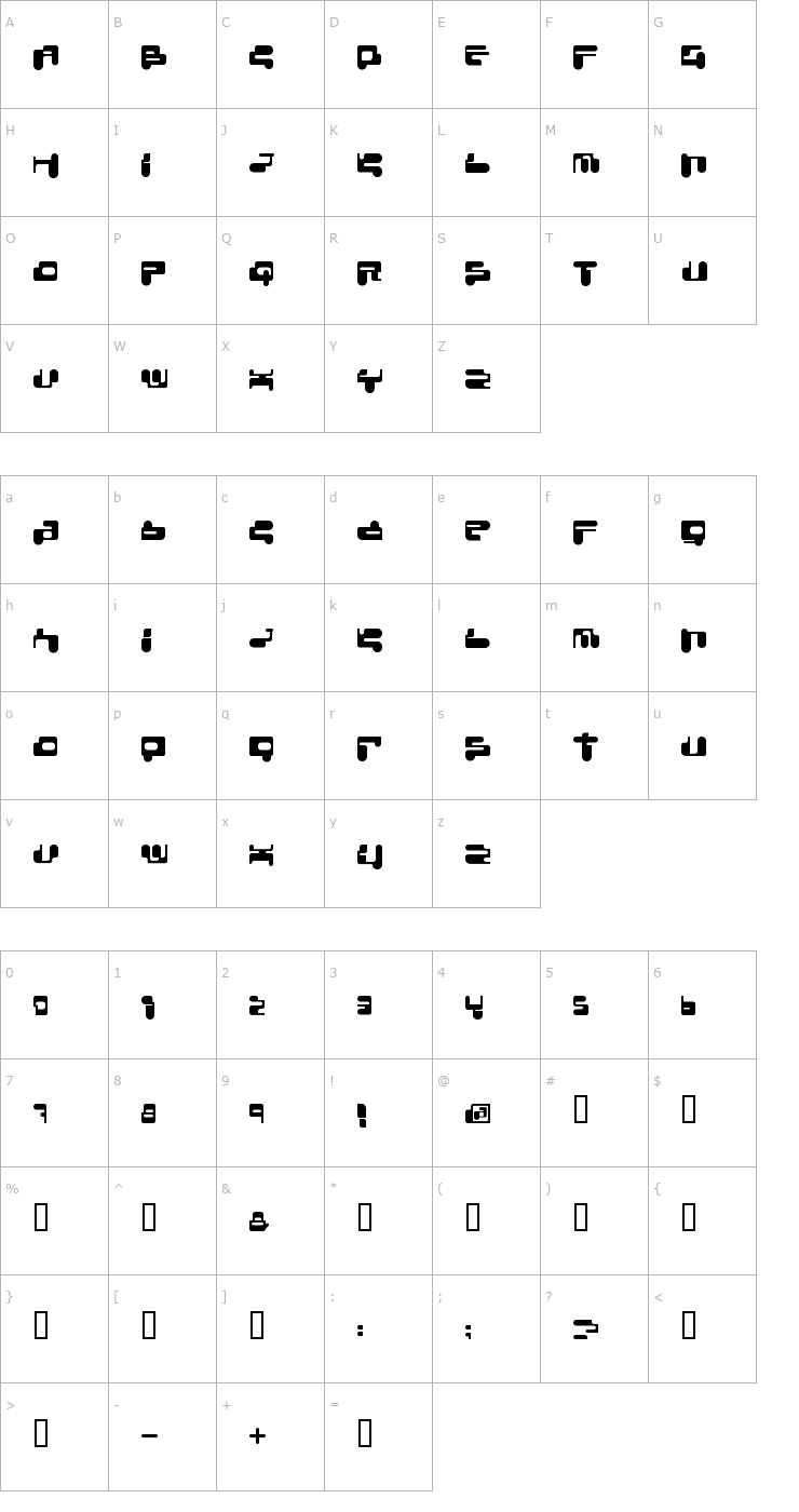 Character Map ConsoleRemix Font