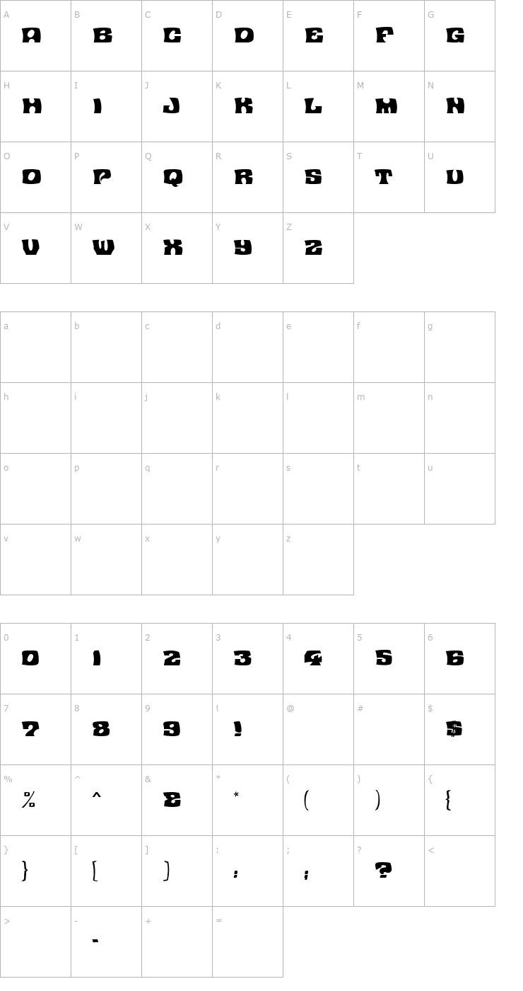 Character Map Contest MN Font