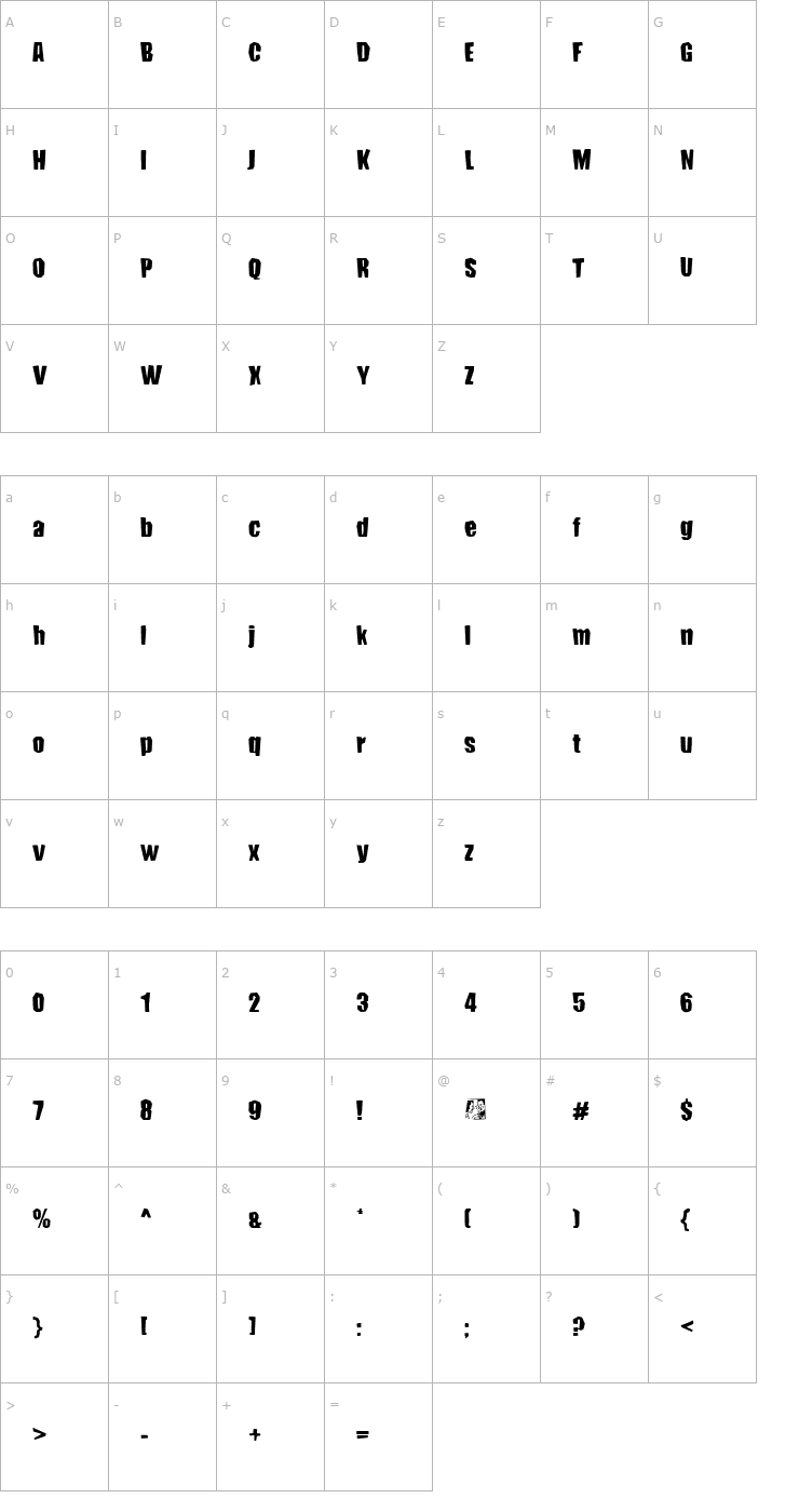 Character Map ConundrumA Font