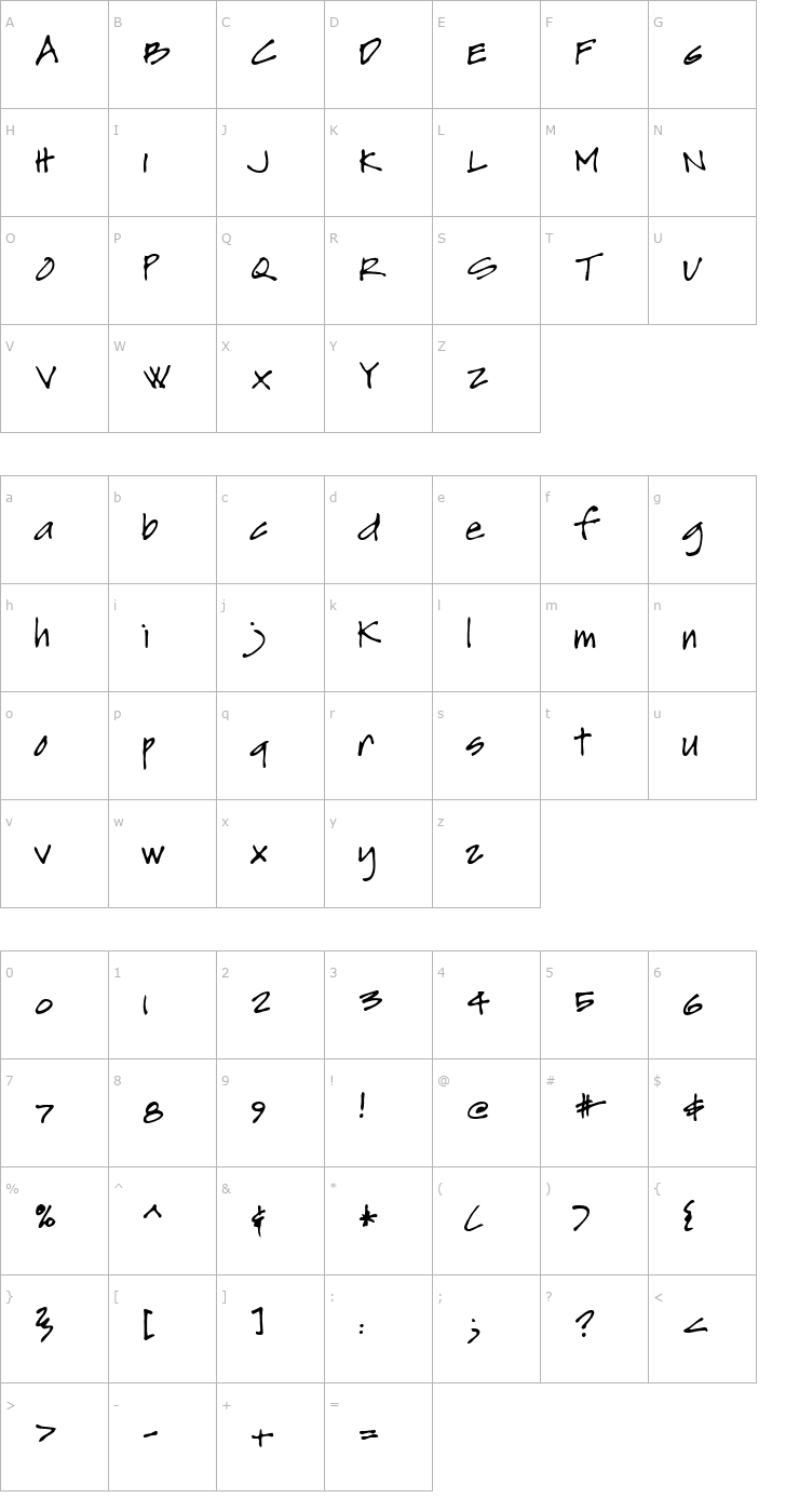 Character Map Cool Font