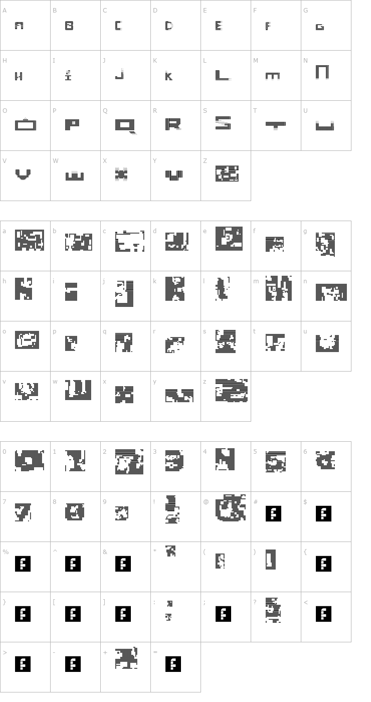 Character Map Cool Iris Font