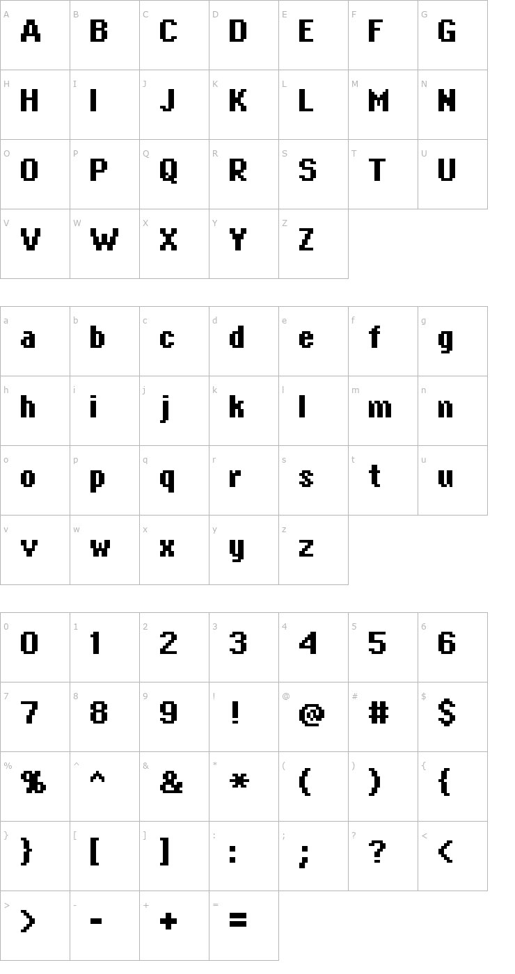 Character Map copy 08_66 Font