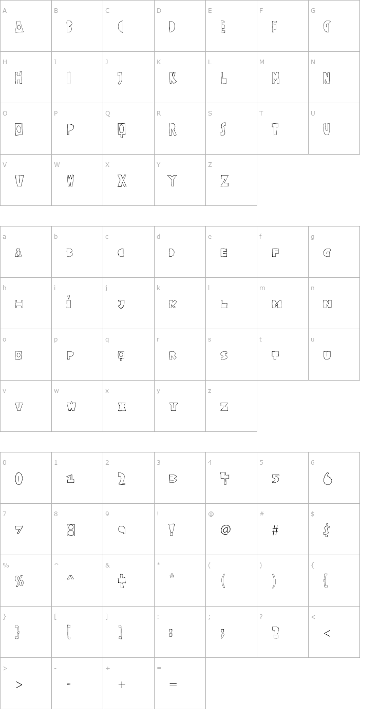 Character Map CorianderStd Font