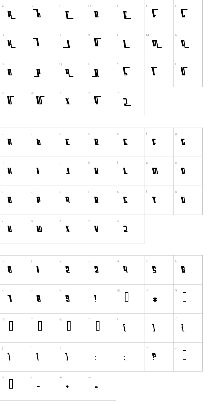 Character Map Cosmic Age Bold Italic Font