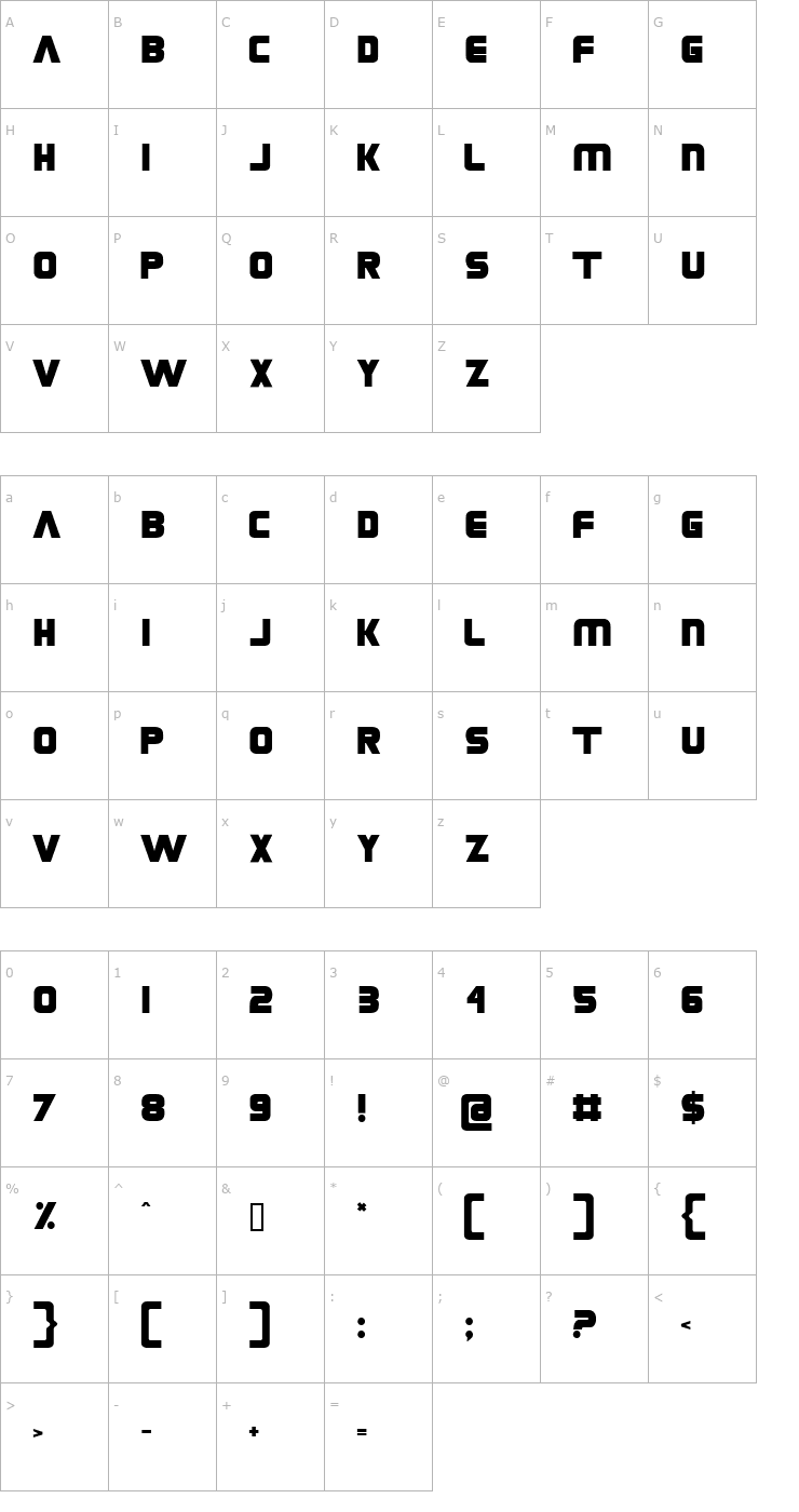 Character Map Coverse Allstars Font