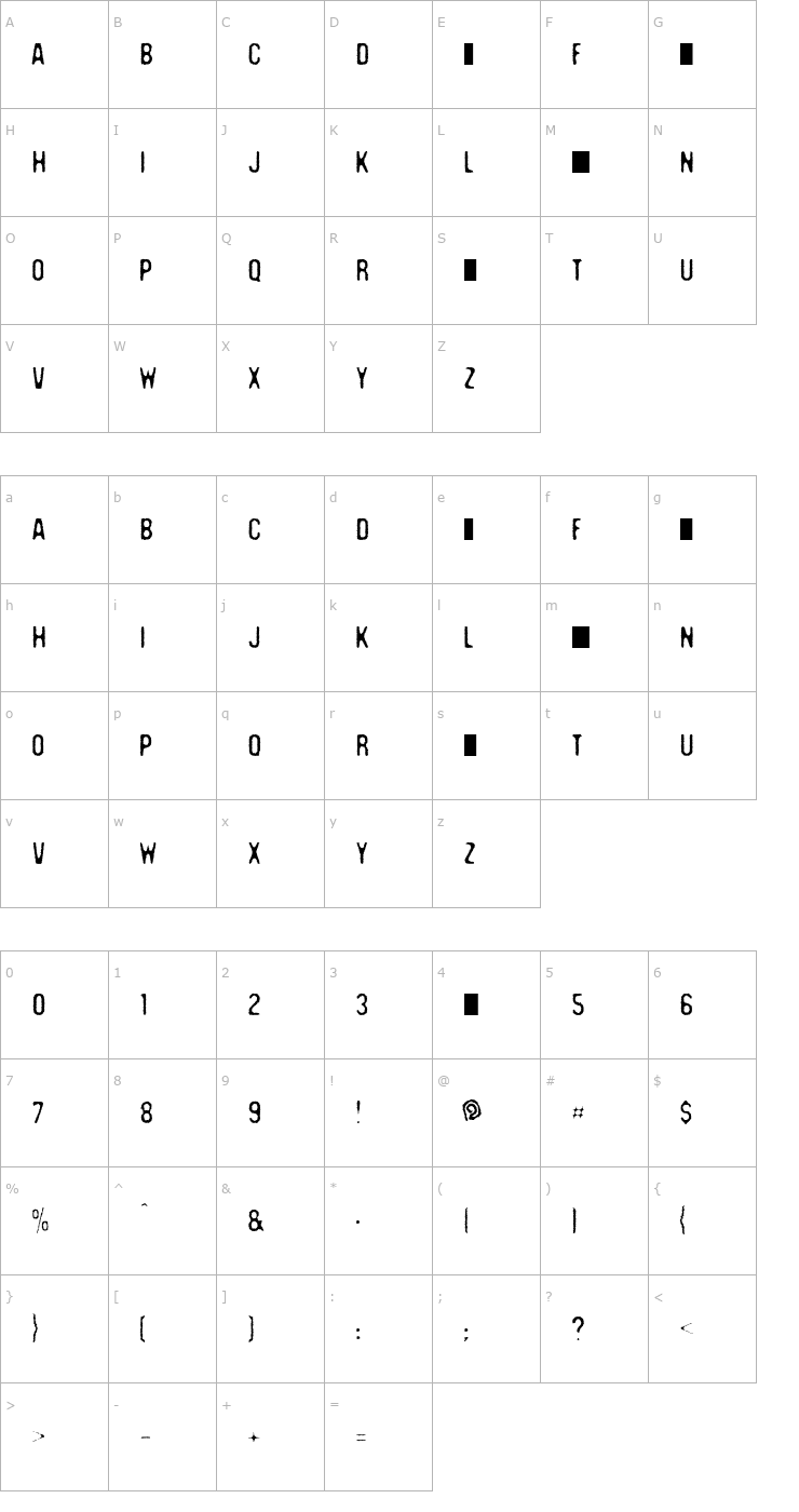 Character Map Crack DEMO Font