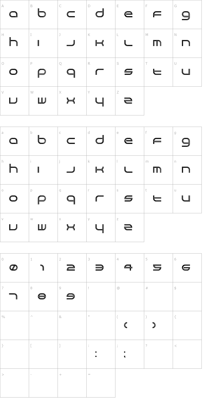 Character Map Crackpot Font