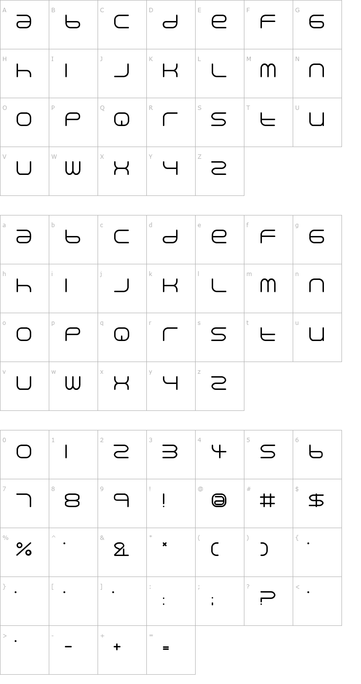 Character Map Creaminal Font