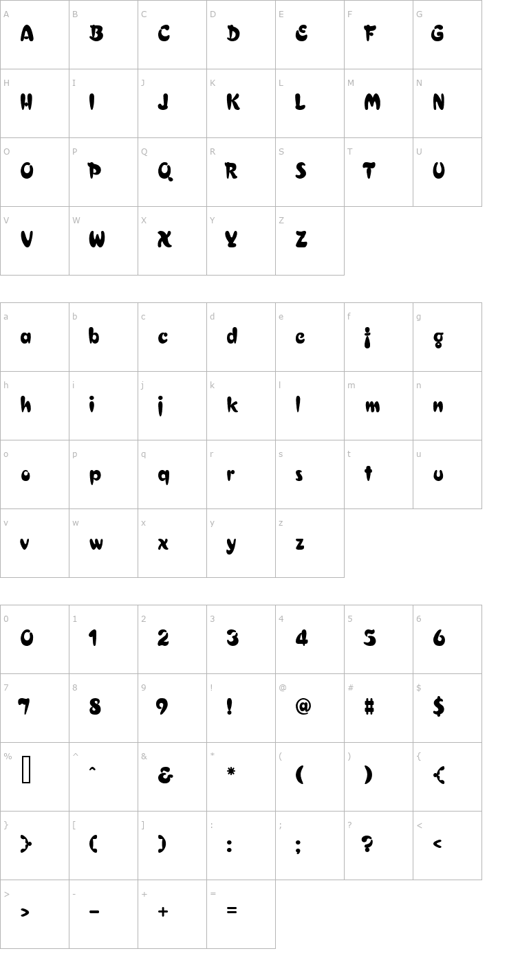 Character Map Crest Normal Font