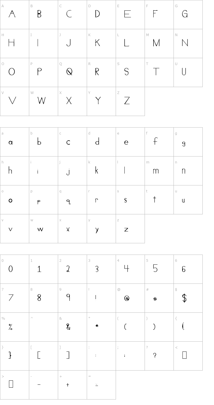 Character Map Cueue Cheesy Font
