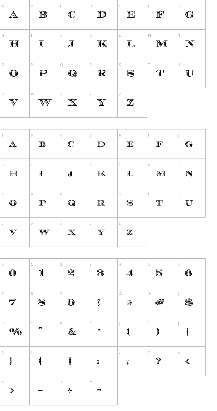 Character Map Currency Font