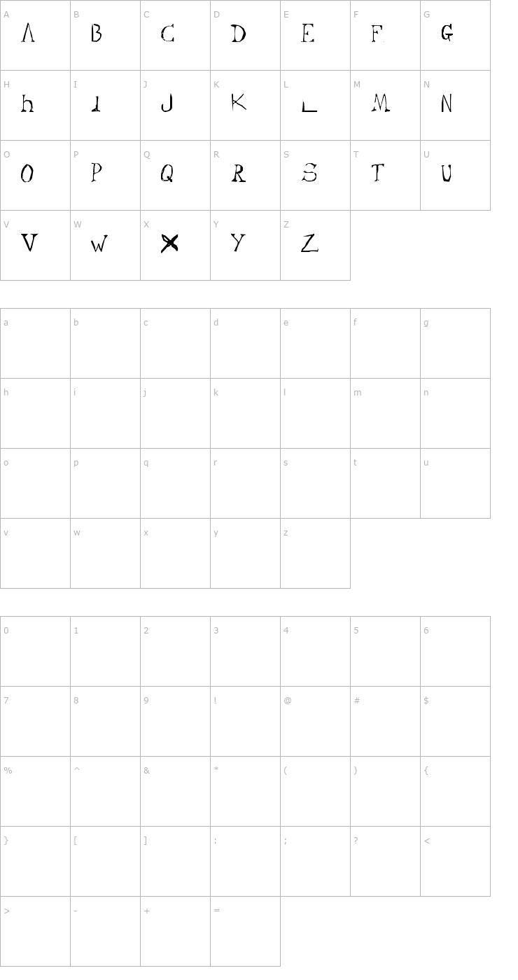 Character Map Cypher Font