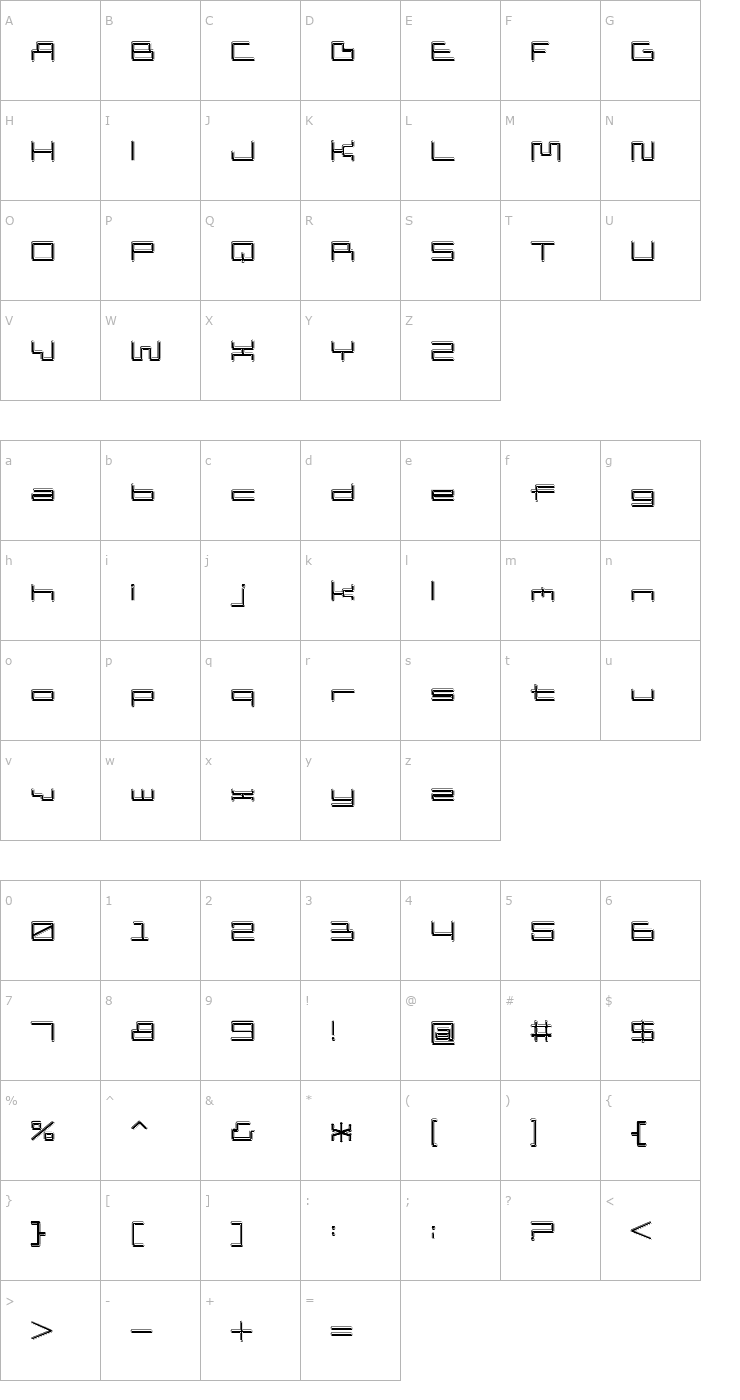 Character Map D3 PipismS Font