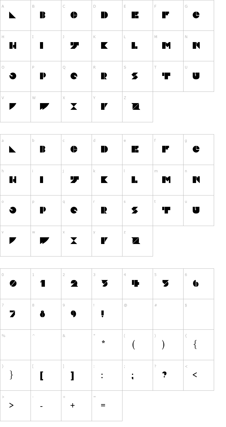 Character Map Daddy Dont Disco Font