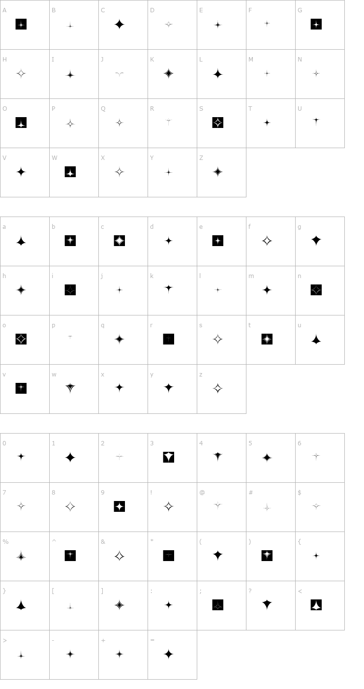 Character Map Daiyamondo Font