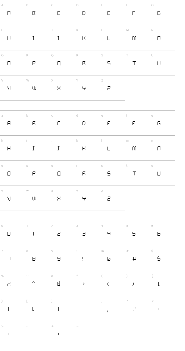 Character Map Dalila Light Font