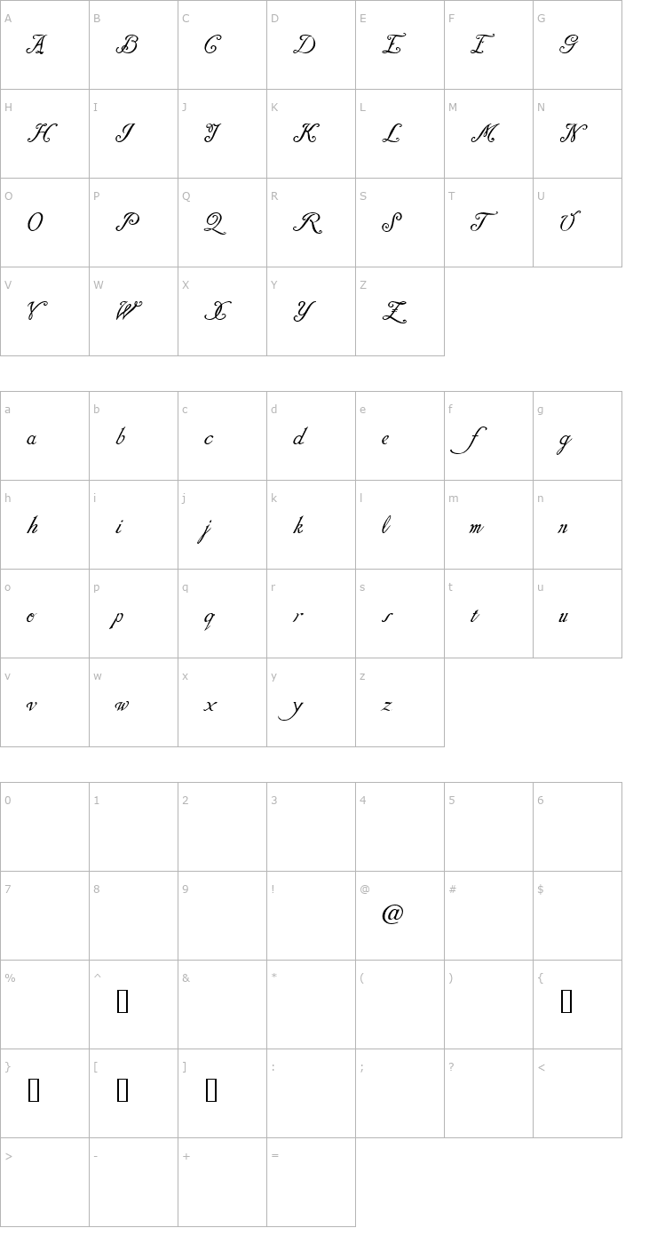 Character Map Daresiel Demo Font