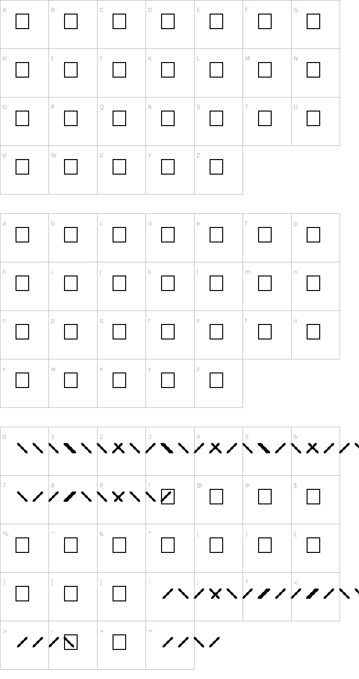 Character Map DataGlyph SP Font