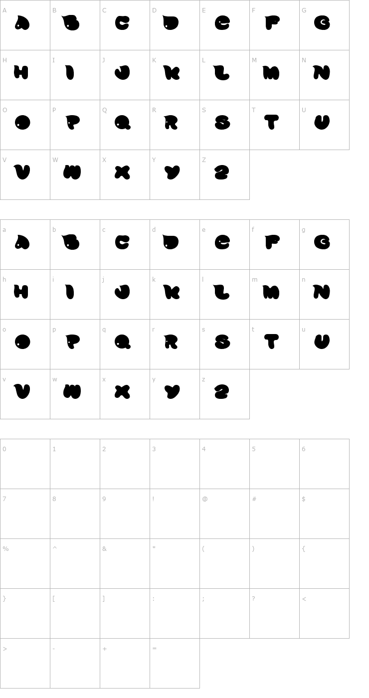 Character Map David Font