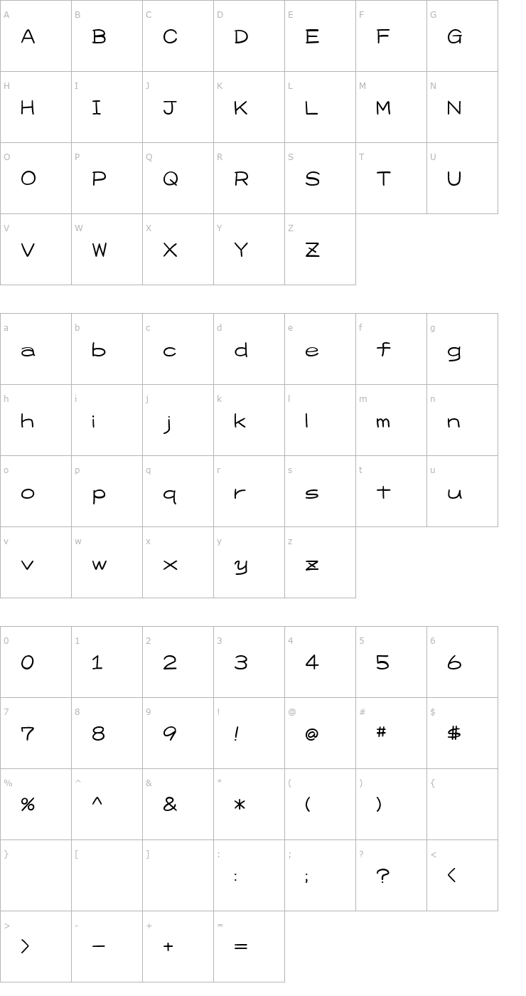 Character Map DD BRILLIANT2UAlp Font