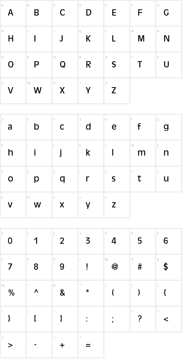 Character Map Decade SSi Font