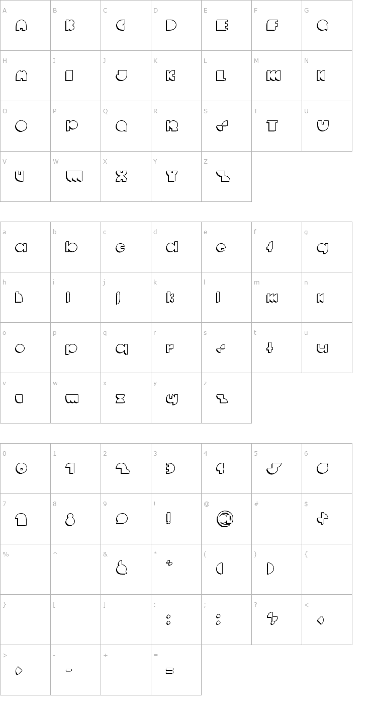 Character Map Decco Disco Casual Font