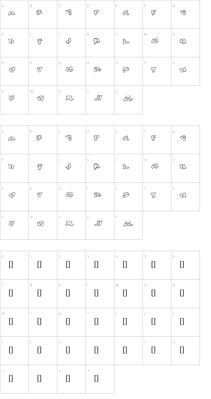 Character Map Def Writer BASE Cyr Font