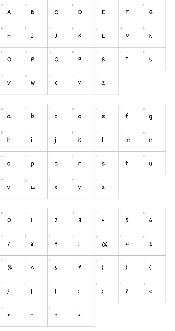 Character Map Dekko Font