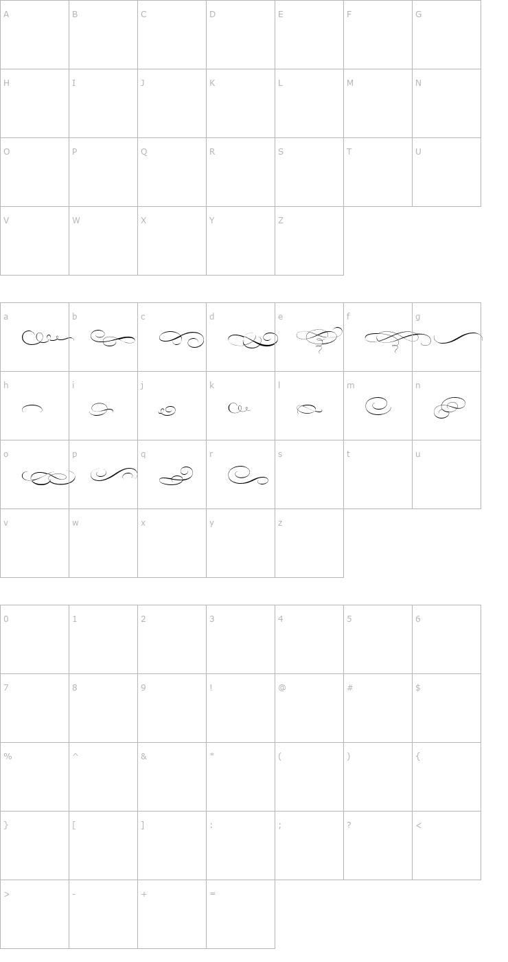 Character Map Dekor01 Font