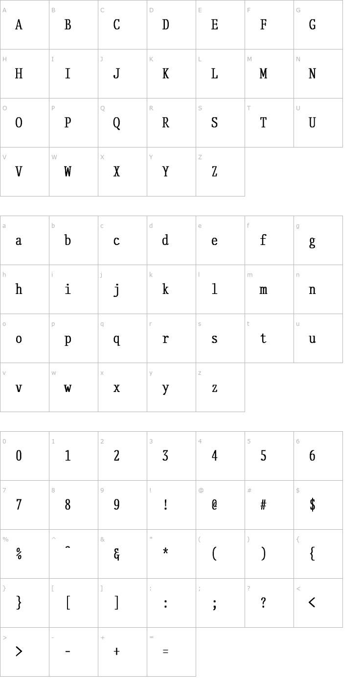 Character Map Delegate-Normal Cn Bold Font