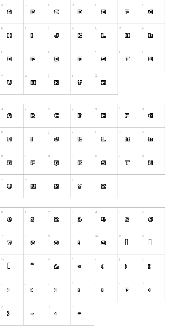 Character Map delia Black Font