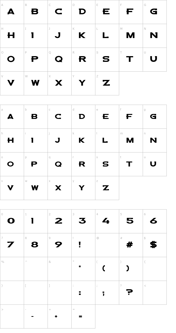 Character Map Denver Broncos Custom Font